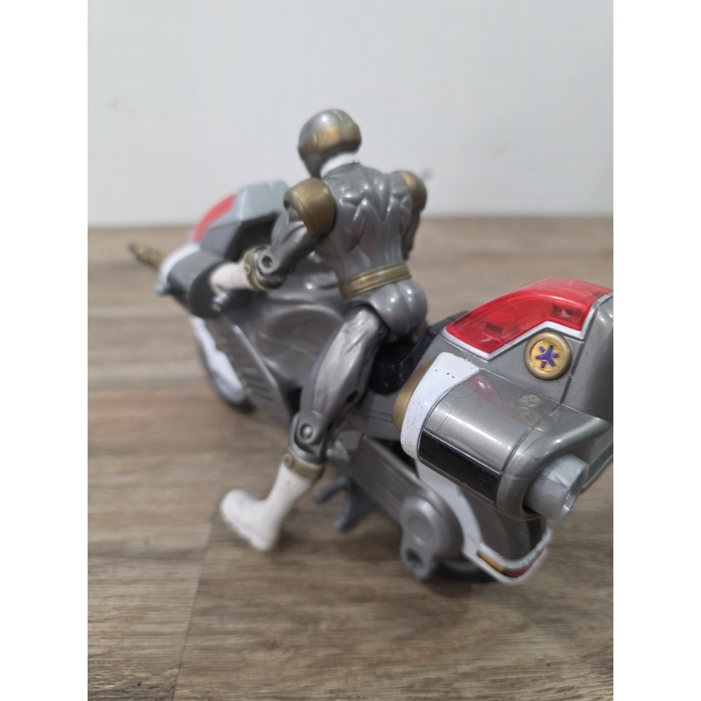1999 Power Rangers Lightspeed Rescue Titanium Ranger & Lightspeed Cycle & Extras - Picture 5 of 13